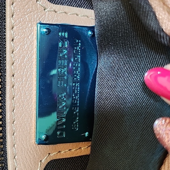 Divina Firenze Made in Italy Art Lilla Taupe Scuro Soho/Crossbody Leather Bag - Picture 15 of 16